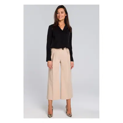 Dámské kalhoty culottes STYLE S139 Barva: Béžová