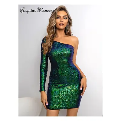 Plesové krátké šaty Sequins SQ559 Barva: Zelená