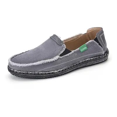 Džínové pánské loafers retro styl Barva: Šedá