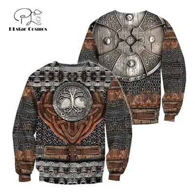 Mikina 3D s potiskem rytíře Viking Armor