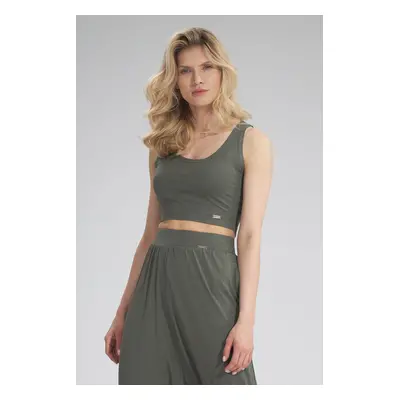 Dámský crop top M795 FIGL Barva: Olivová