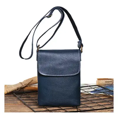 Pánská kožená crossbody kapsička Barva (Varianta): Modrá