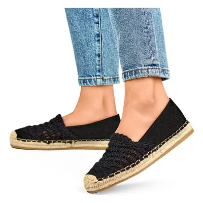 dámské espadrilky, tkané Barva: Černá