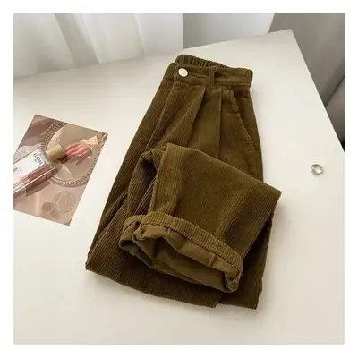 Unisex manšestrové kalhoty Barva: Khaki