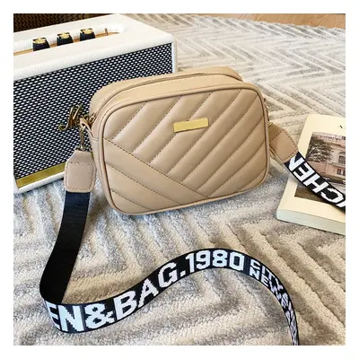 Prošívaná crossbody kabelka s textilním popruhem Barva (Varianta): Khaki