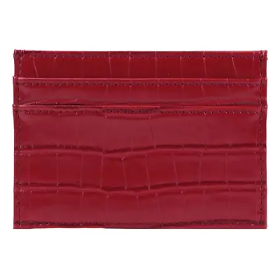 Koženkový mini cardholder Barva (Varianta): croco red