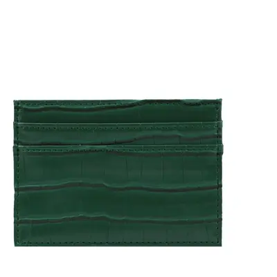 Koženkový mini cardholder Barva (Varianta): croco green