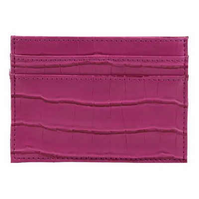 Koženkový mini cardholder Barva (Varianta): croco rose pink