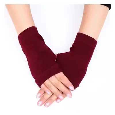 Pletené unisex rukavice s hvězdičkou Barva (Varianta): Varianta 2- wine red