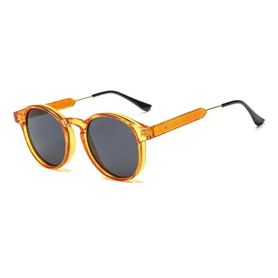 Retro kulaté brýle UV400 Barva (Varianta): c7 Orange grey