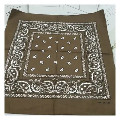 Barevná bandana s ornamenty Barva (Varianta): 15 Coffee