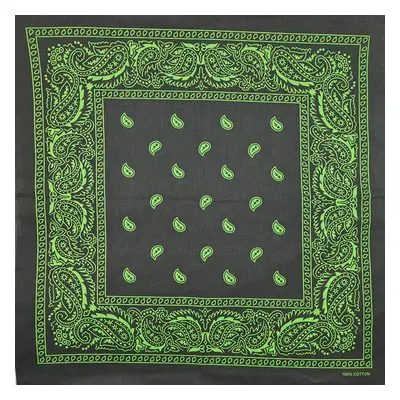 Barevná bandana s ornamenty Barva (Varianta): 31 Černá Zelená