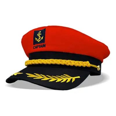 Unisex kapitánská kšiltovka Barva (Varianta): Red Yacht Hat