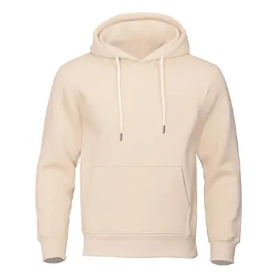 Jednobarevná mikina unisex pullover prodyšný Barva: Béžová