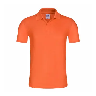 Jednobarevné tričko unisex polo s límečkem Barva: Oranžová