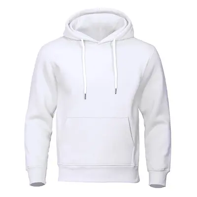 Jednobarevná mikina unisex pullover prodyšný Barva: Bílá