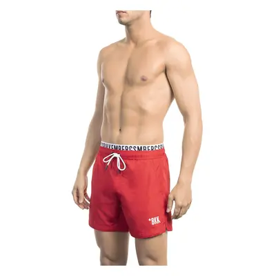 Pánské kraťasy BKK1MBS03 Bikkembergs Beachwear Barva: Červená