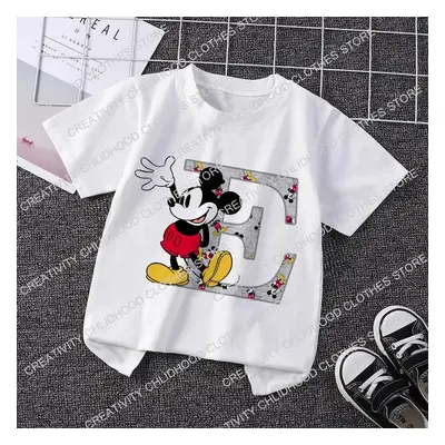 Dívčí tričko s písmenem Mickey Mouse