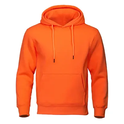 Jednobarevná mikina unisex pullover prodyšný Barva: Oranžová