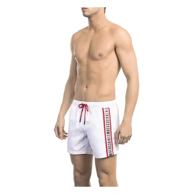 Pánské kraťasy BKK1MBS01 Bikkembergs Beachwear Barva: Bílá