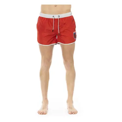 Pánské kraťasy BKK1MBS04 Bikkembergs Beachwear Barva: Červená