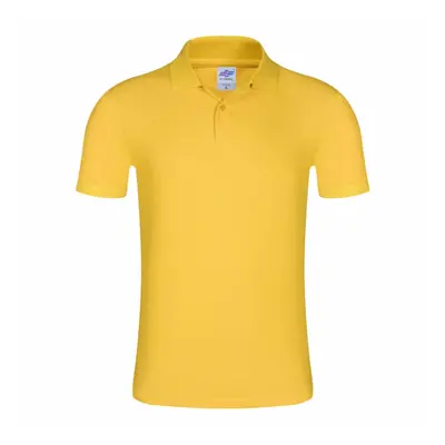 Jednobarevné tričko unisex polo s límečkem Barva: Žlutá