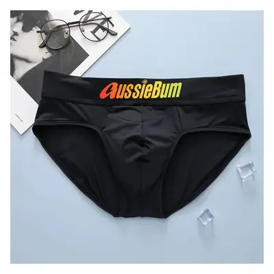 Stylové pánské slipy s nápisem Aussiebum Barva: Černá