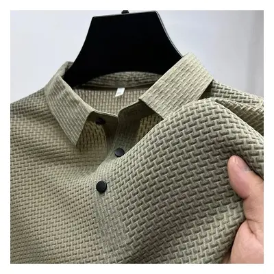 Pánské tričko s límečkem polo silk Barva: Khaki