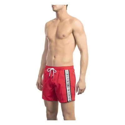 Pánské kraťasy BKK1MBS02 Bikkembergs Beachwear Barva: Červená