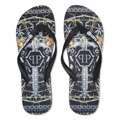 Unisex pantofle / žabky BRD_90199 Philipp Plein Barva: Černá