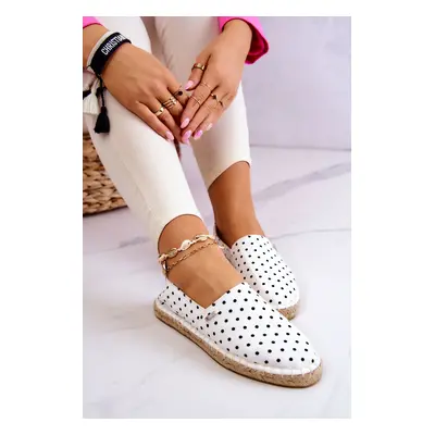 Dámské espadrilky s puntíky Big Star JJ274869 Barva: Bílá