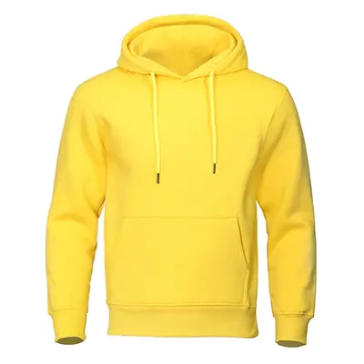 Jednobarevná mikina unisex pullover prodyšný Barva: Žlutá