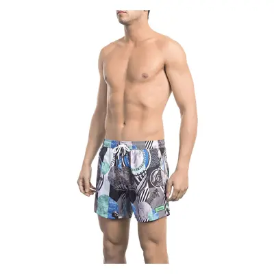 Pánské kraťasy BKK1MBS06 Bikkembergs Beachwear Barva: Šedá