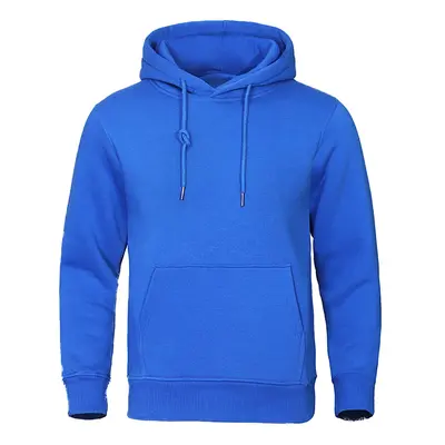 Jednobarevná mikina unisex pullover prodyšný Barva: Modrá