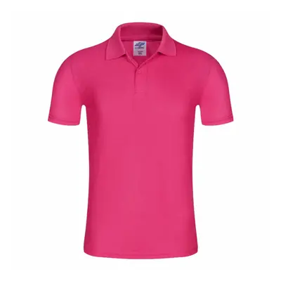 Jednobarevné tričko unisex polo s límečkem Barva: Fuchsiová