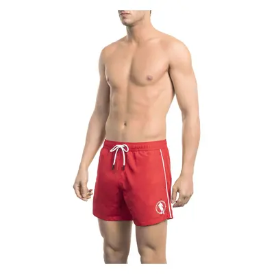 Pánské kraťasy BKK1MBS05 Bikkembergs Beachwear Barva: Červená