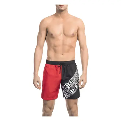 Pánské kraťasy BKK1MBM09 Bikkembergs Beachwear Barva: Červená