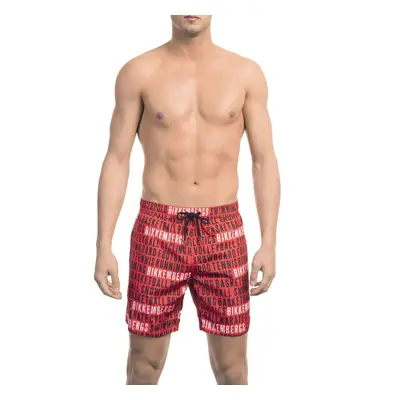 Pánské kraťasy BKK1MBM17 Bikkembergs Beachwear Barva: Červená