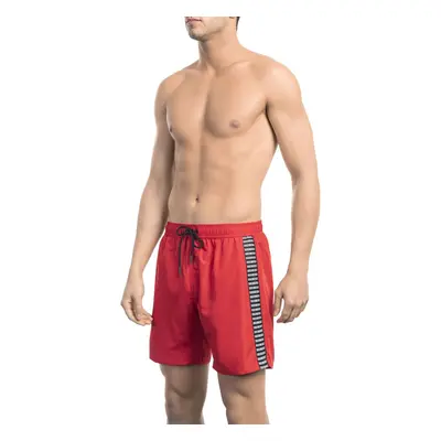 Pánské kraťasy BKK1MBM06 Bikkembergs Beachwear Barva: Červená