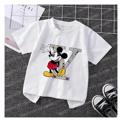 Dívčí tričko s písmenem Mickey Mouse