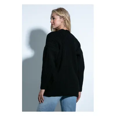 Zapínací cardigan F1695 Barva: Černá