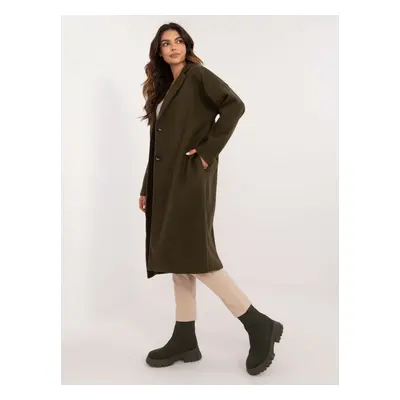 Dámský kabát TW-PL-BI-7298-2.14 Barva: Khaki