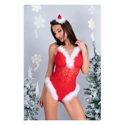 Erotické body santa mikuláš Naughty Santa Barva: Červená