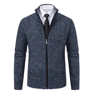 Pánský cardigan na zip Barva: Šedá