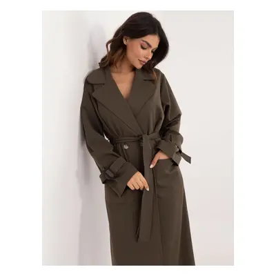 Dámský kabát LK-PL-509754.42- Barva: Khaki