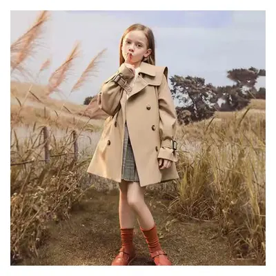 Klasický dívčí trench coat Barva: Khaki