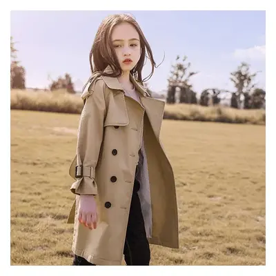 Klasický dívčí trench coat Barva: Zelená