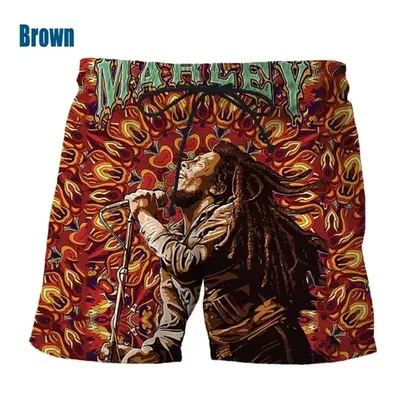 Unisex šortky s 3D potiskem Bob Marley