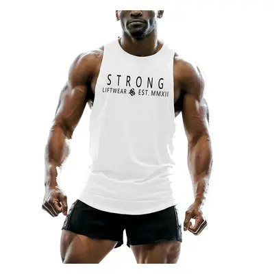 Prodyšné pánské tílko fitness do posílky STRONG MAN