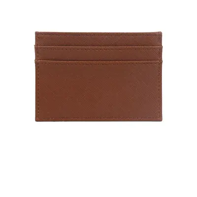 Koženkový mini cardholder Barva (Varianta): saffiano brown